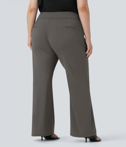 Plus Size Halara Flex™ DayStretch High Waisted Work Flare Pants with Side Zip Pockets