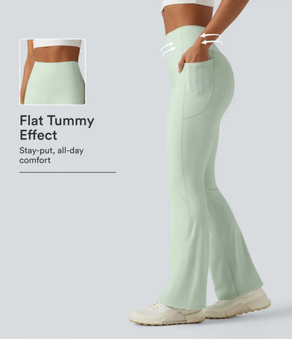 Halara UltraSculpt™ High Waisted Tummy Control Shaping Yoga Bootcut Leggings with Pockets