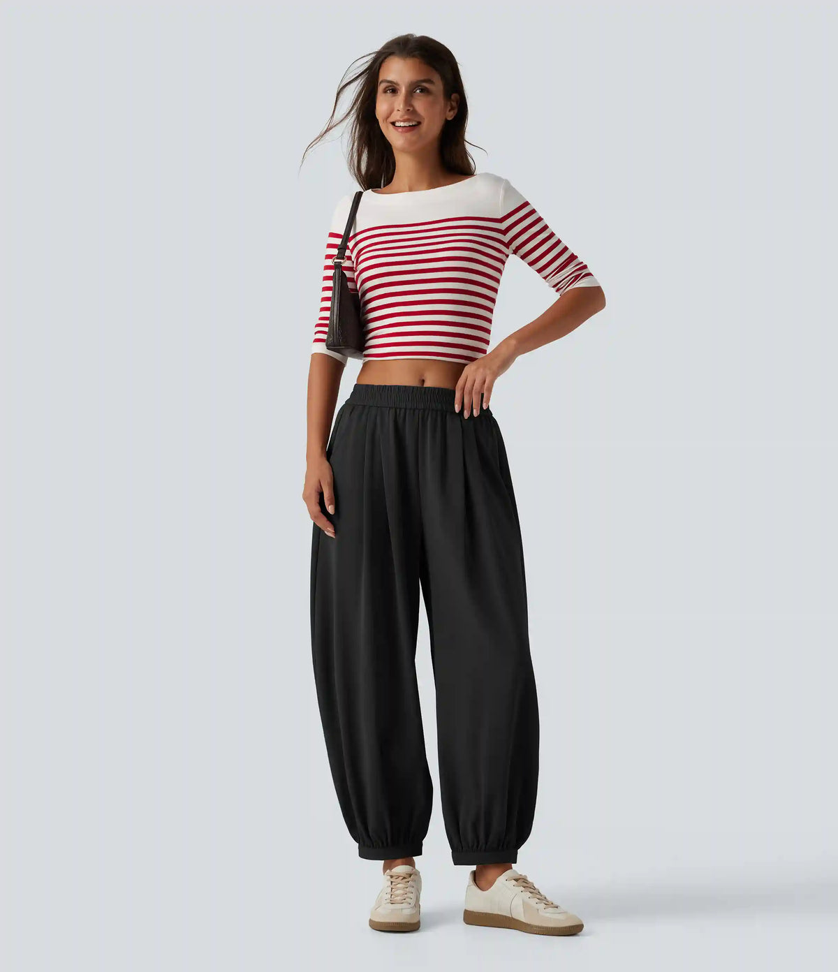 Mid Rise Casual Pants with Pockets