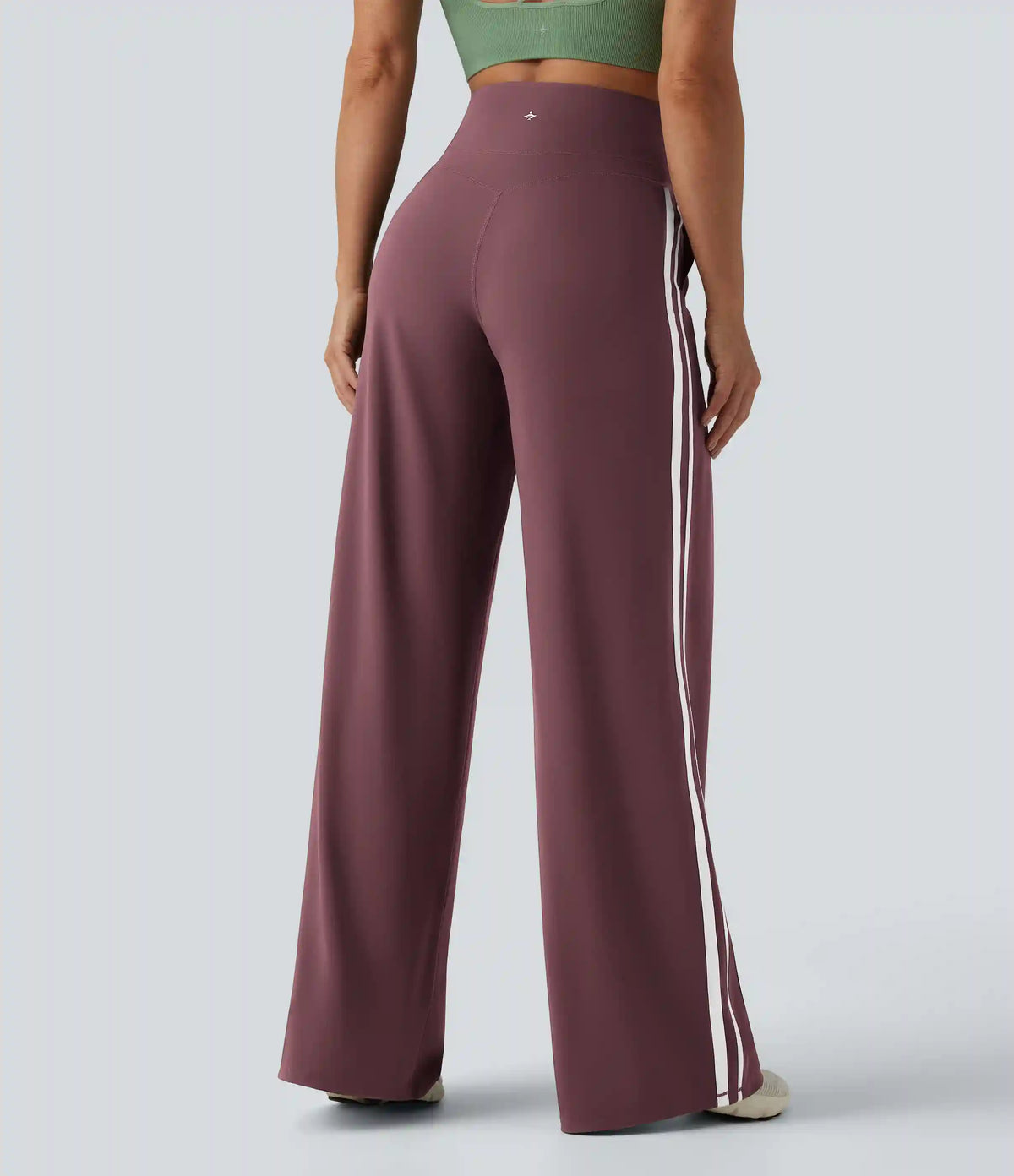 Halara UltraSculpt™ High Waisted Tummy Control Color Block Stripes Yoga Baggy Pants with Pockets
