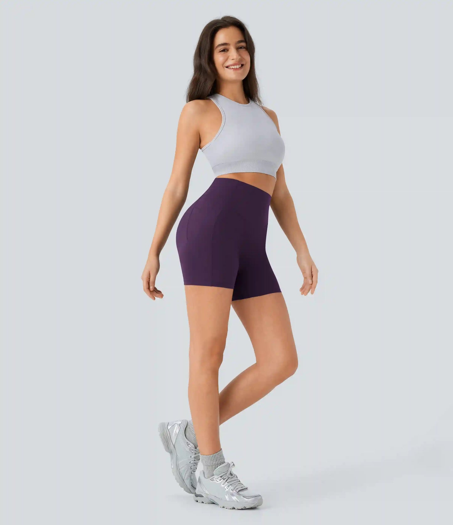 Halara UltraSculpt™ High Waisted Scrunch Butt Lifting Tummy Control Pocket Shaping Workout Biker Shorts 5''
