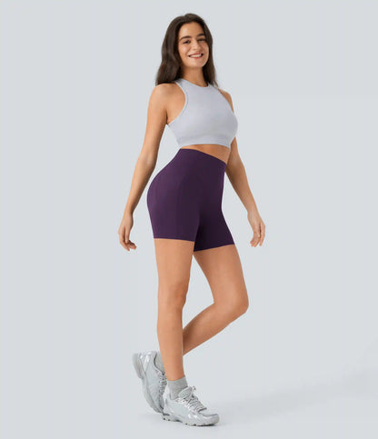 Halara UltraSculpt™ High Waisted Scrunch Butt Lifting Tummy Control Pocket Shaping Workout Biker Shorts 5''