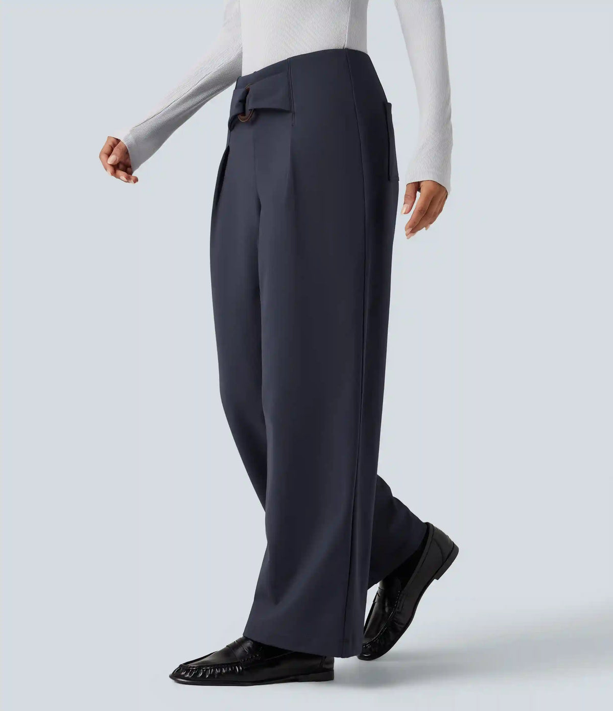 SoftlyZero™ Plush Thermal Mid Rise Straight Leg Work Pants with Pockets