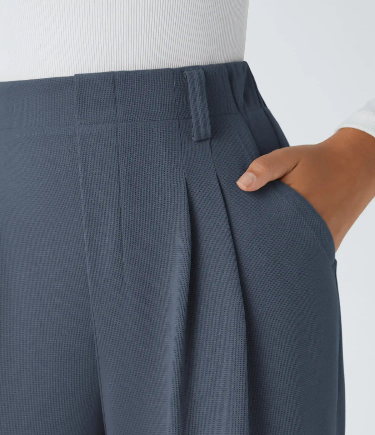 Halara Flex™ High Waisted Pocket Wide Leg Waffle Work Pants