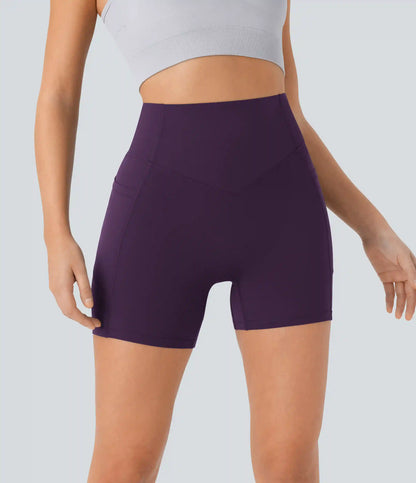 Halara UltraSculpt™ High Waisted Scrunch Butt Lifting Tummy Control Pocket Shaping Workout Biker Shorts 5''