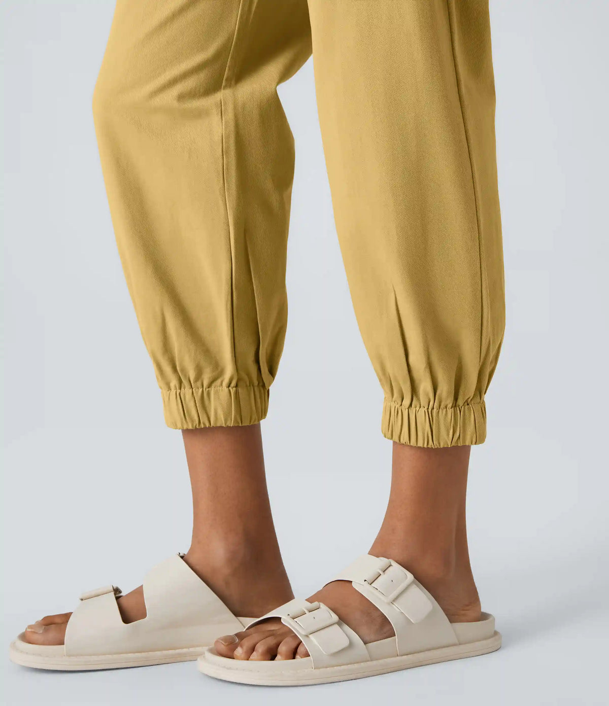 Mid Rise Casual Joggers with Pockets