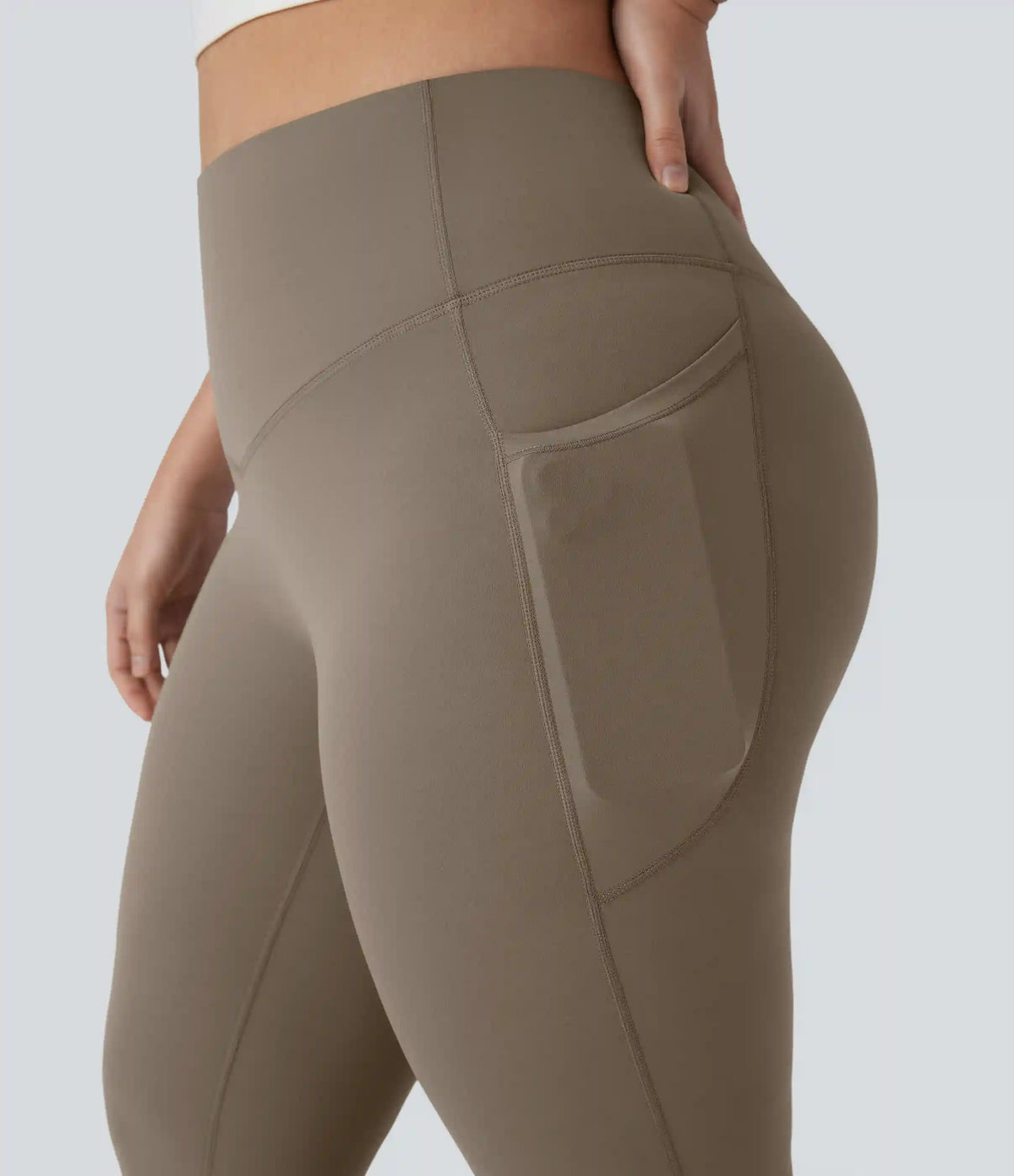 Halara UltraSculpt™ High Waisted Tummy Control Pocket Shaping Yoga Bootcut Plus Size Leggings