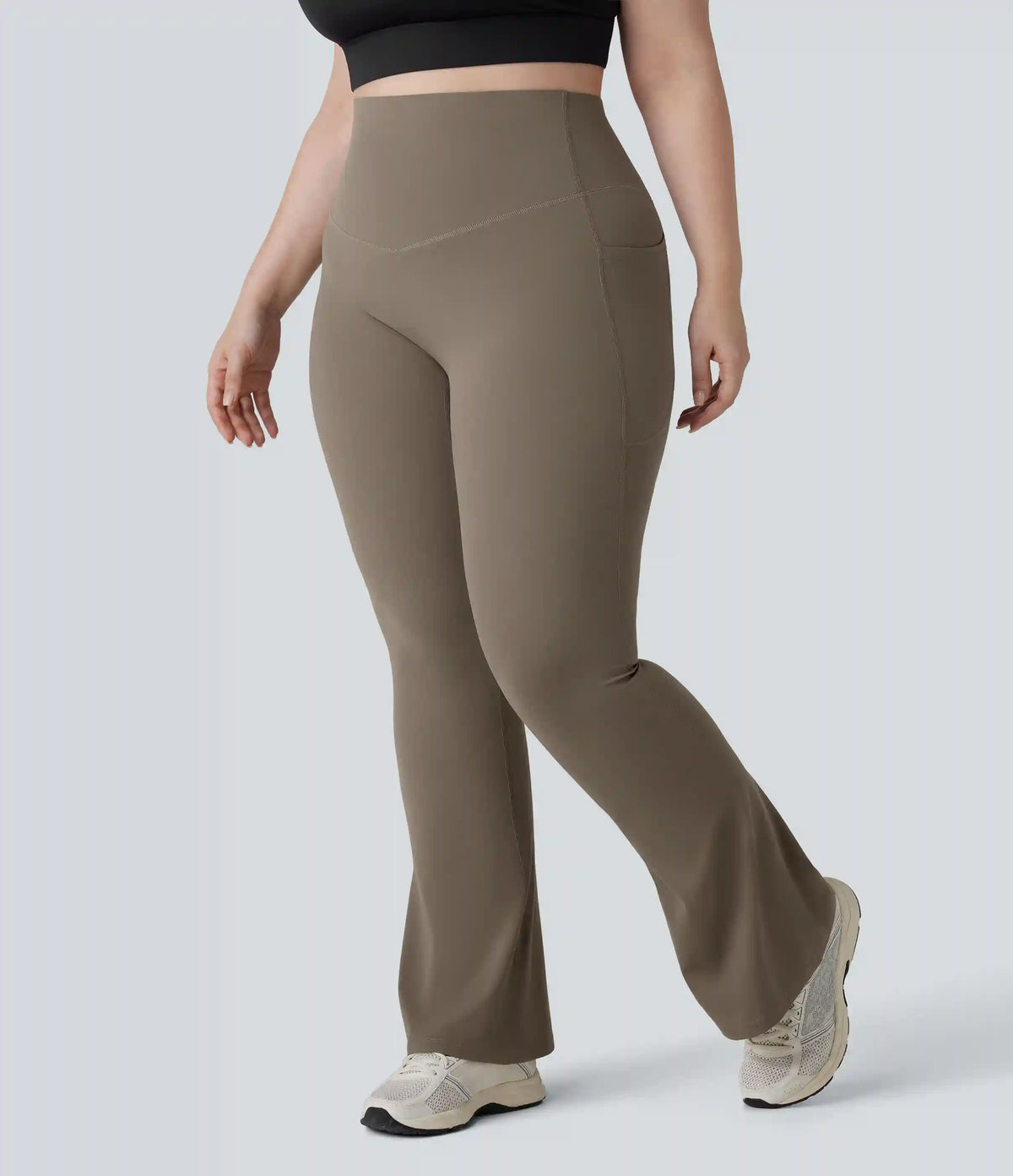 Halara UltraSculpt™ High Waisted Tummy Control Pocket Shaping Yoga Bootcut Plus Size Leggings