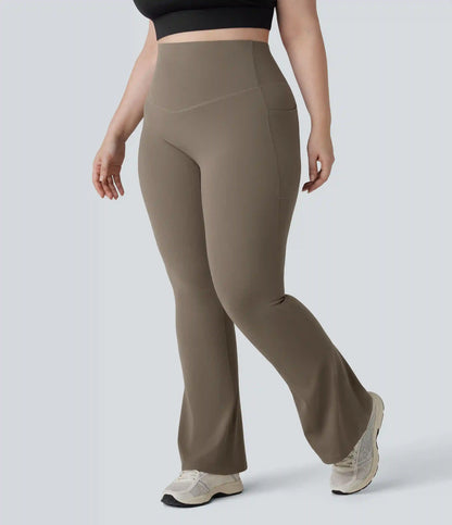 Halara UltraSculpt™ High Waisted Tummy Control Pocket Shaping Yoga Bootcut Plus Size Leggings
