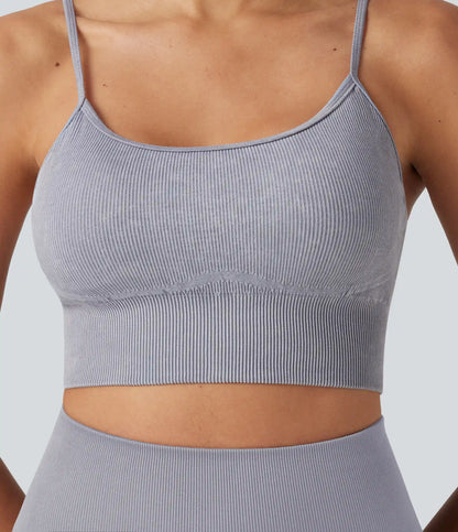 OneForm Seamless Flow Low Support Washed Workout Sports Bra