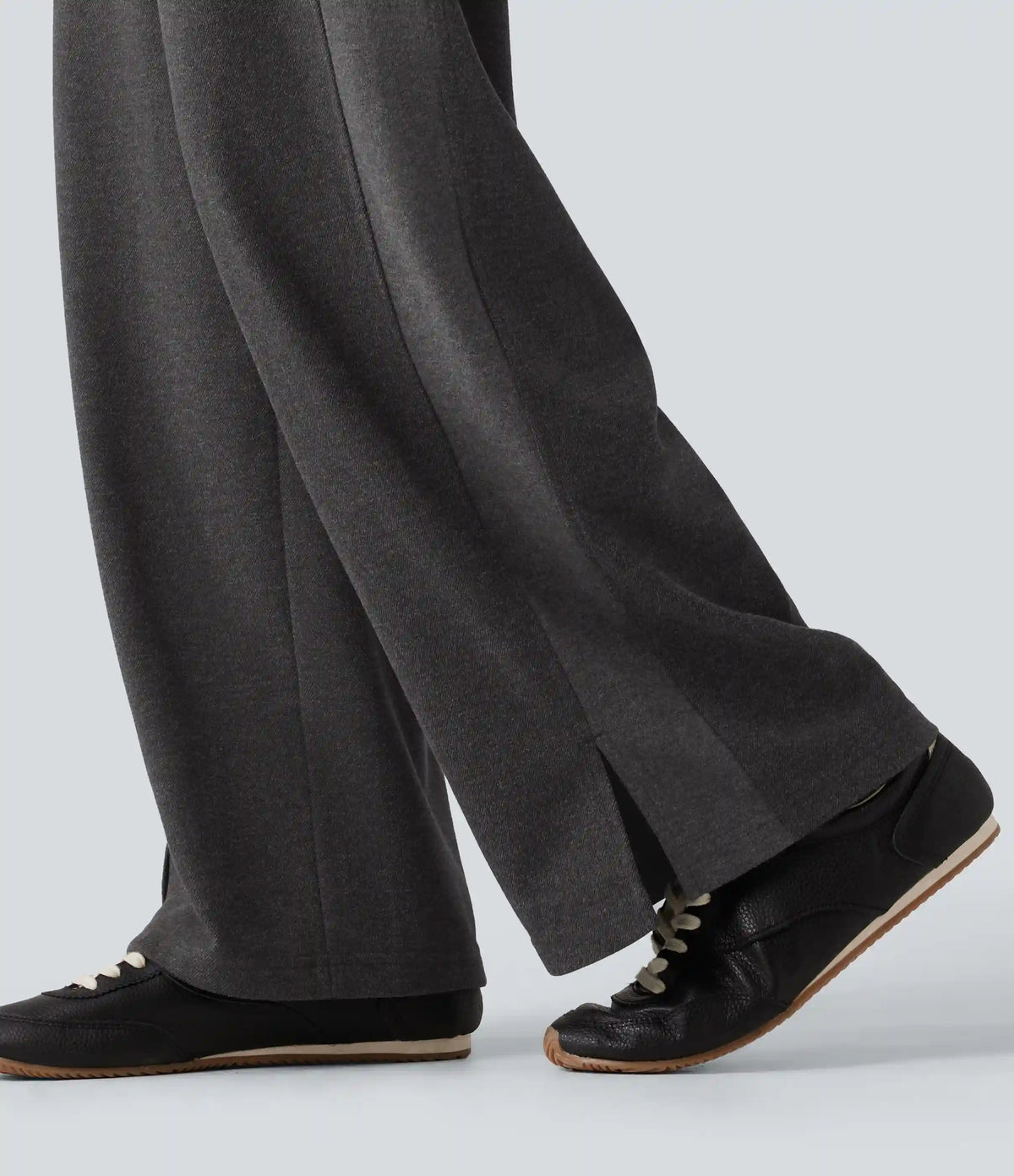 High Waisted Drawstring Straight Leg Casual Pants with Pockets