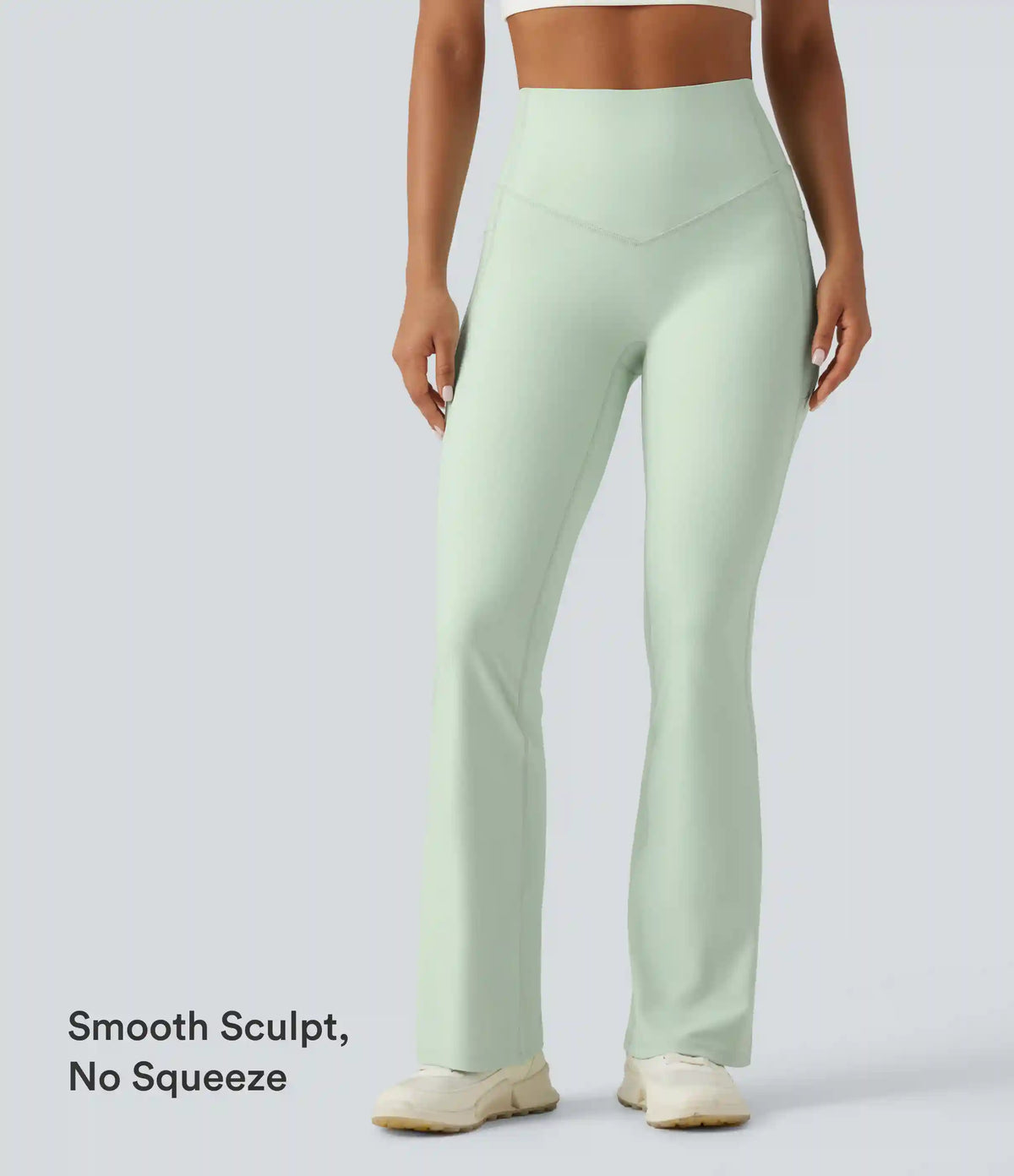 Halara UltraSculpt™ High Waisted Tummy Control Shaping Yoga Bootcut Leggings with Pockets