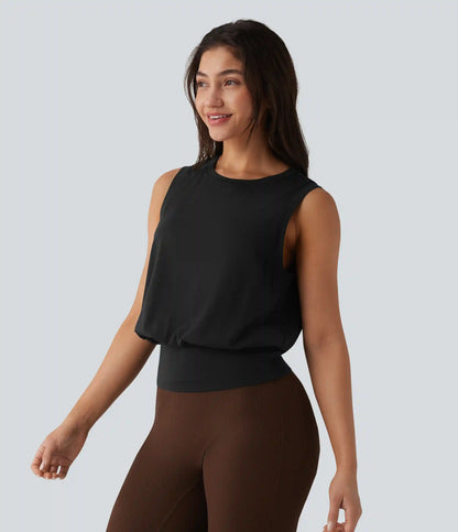 Round Neck Workout Tank Top