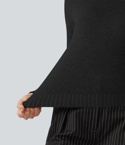 High Neck Long Sleeve Casual Sweater