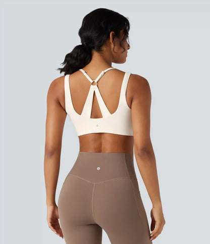 SoftlyZero™ Airy Cut-out Back 2-Piece Yoga Sports Top