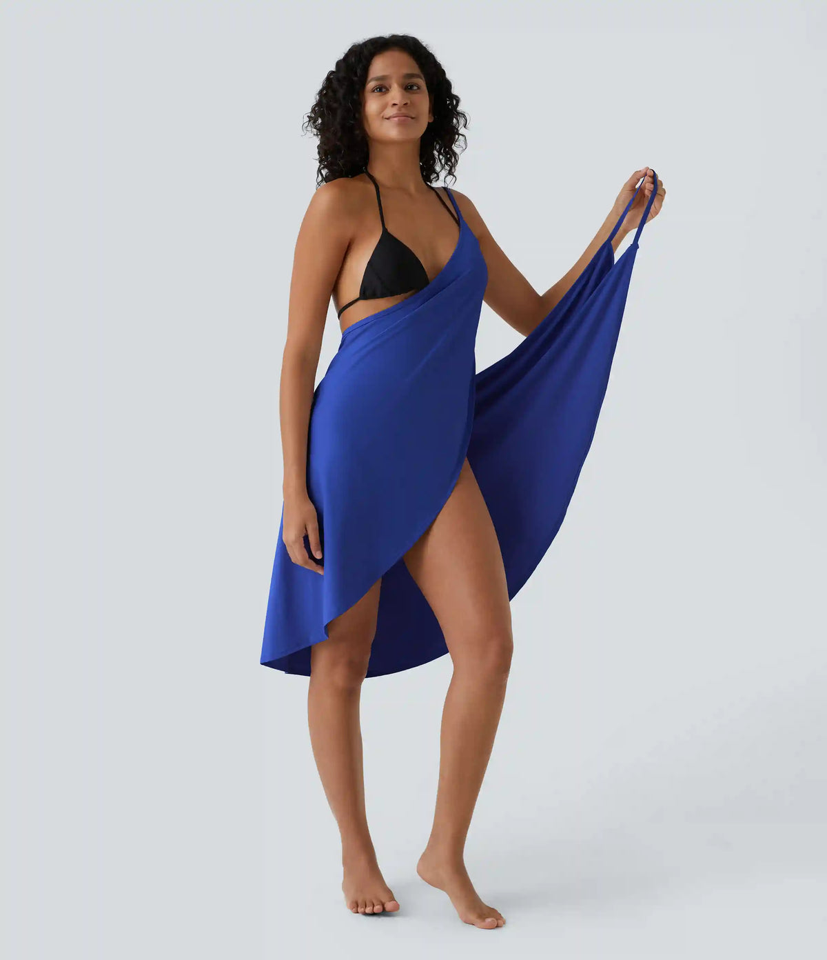 Spaghetti Strap Crossover Cover Up Wrap InstantCool Dress-UPF50+