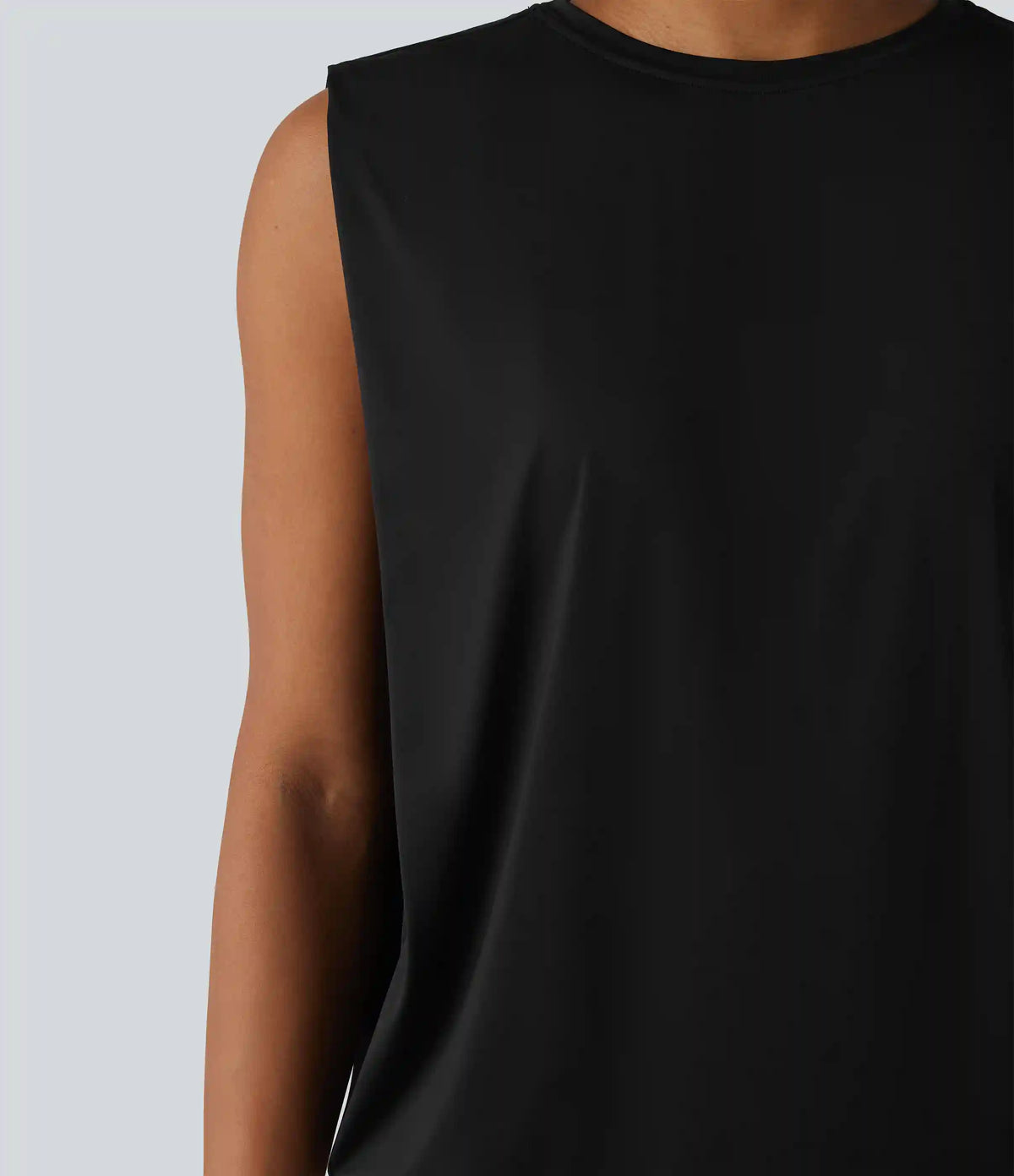 Round Neck Crossover InstantCool Yoga Tank Top-UPF50+