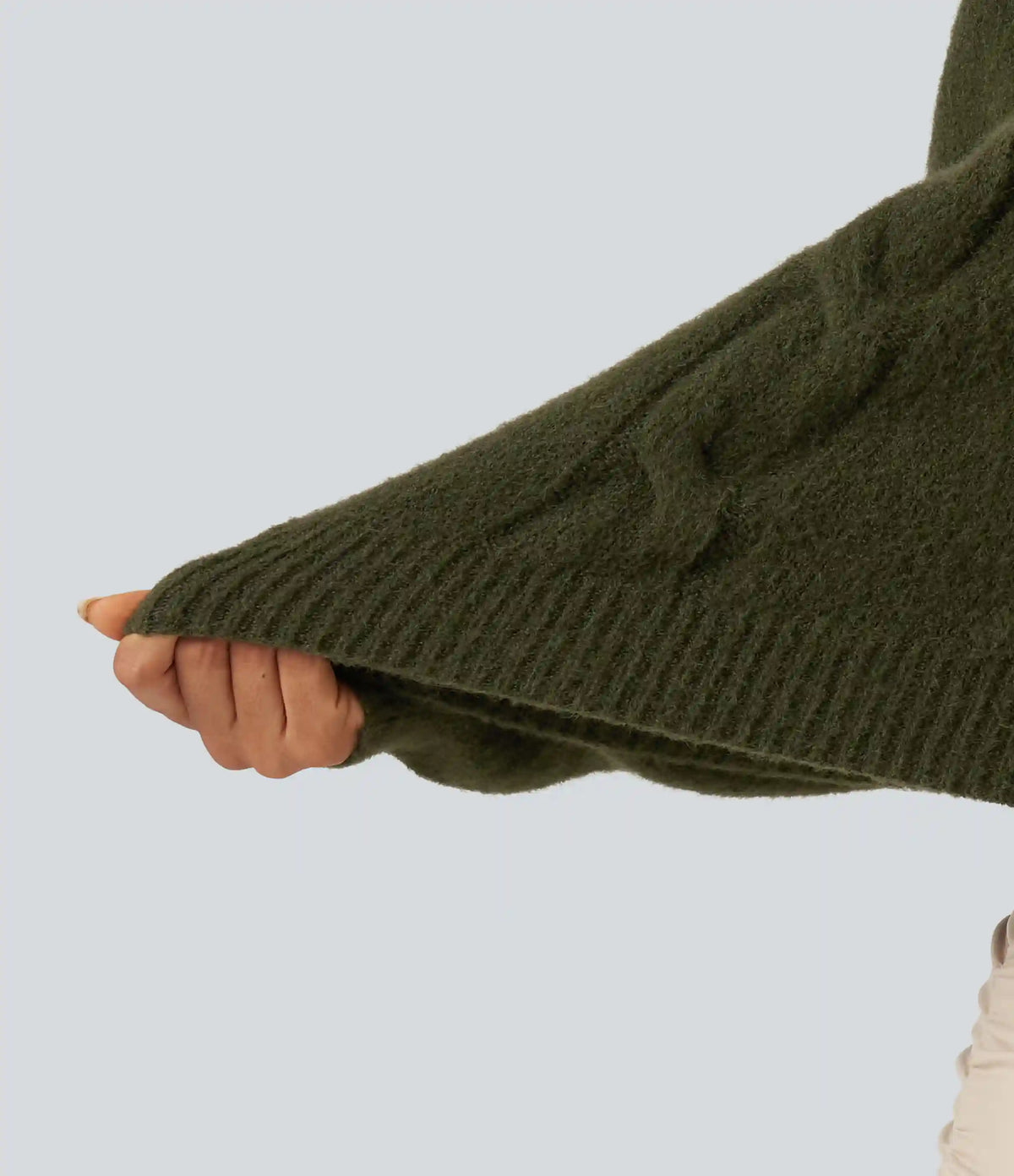 V Neck Raglan Long Sleeve Work Sweater