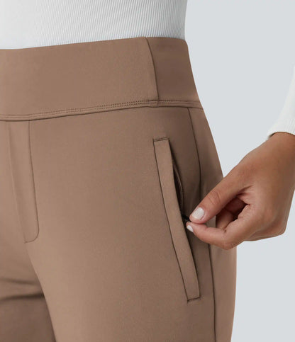 Halara Flex™ DayStretch Mid Rise Side Zipper Pocket Work Flare Pants