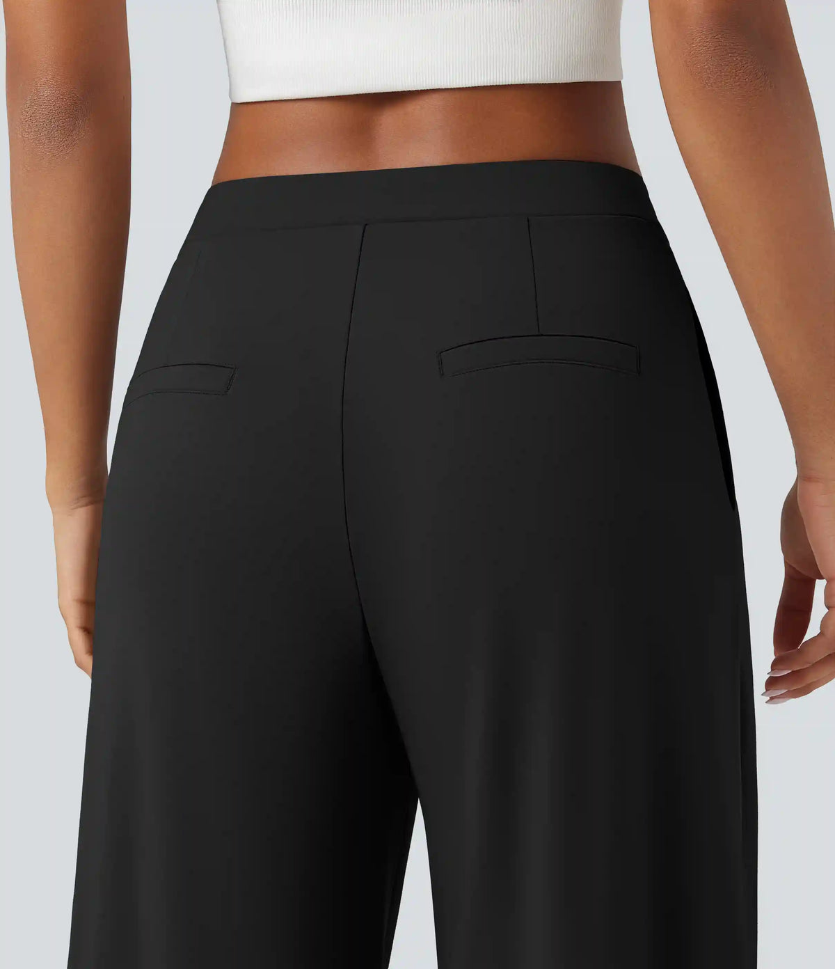 Halara Flex™ DayStretch Asymmetric Mid Rise Barrel Leg Work Pants with Pockets