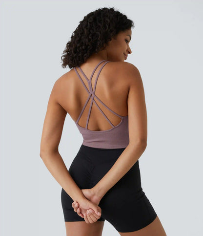 OneForm Seamless Flow Low Support Ruched Double Straps Sports Bra A-D Cups