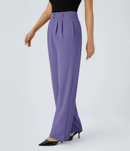 Halara Flex™ High Waisted Zipper Pocket Shirred Straight Leg Work Pants