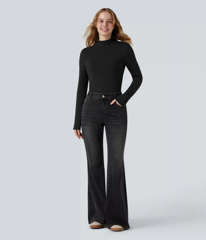 Halara HeatCore Mock-neck Long Sleeve Casual Warming Top