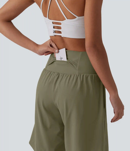 SoftlyZero™ Airy Super High Waisted 2-in-1 InstantCool Yoga Shorts 9" with Pockets