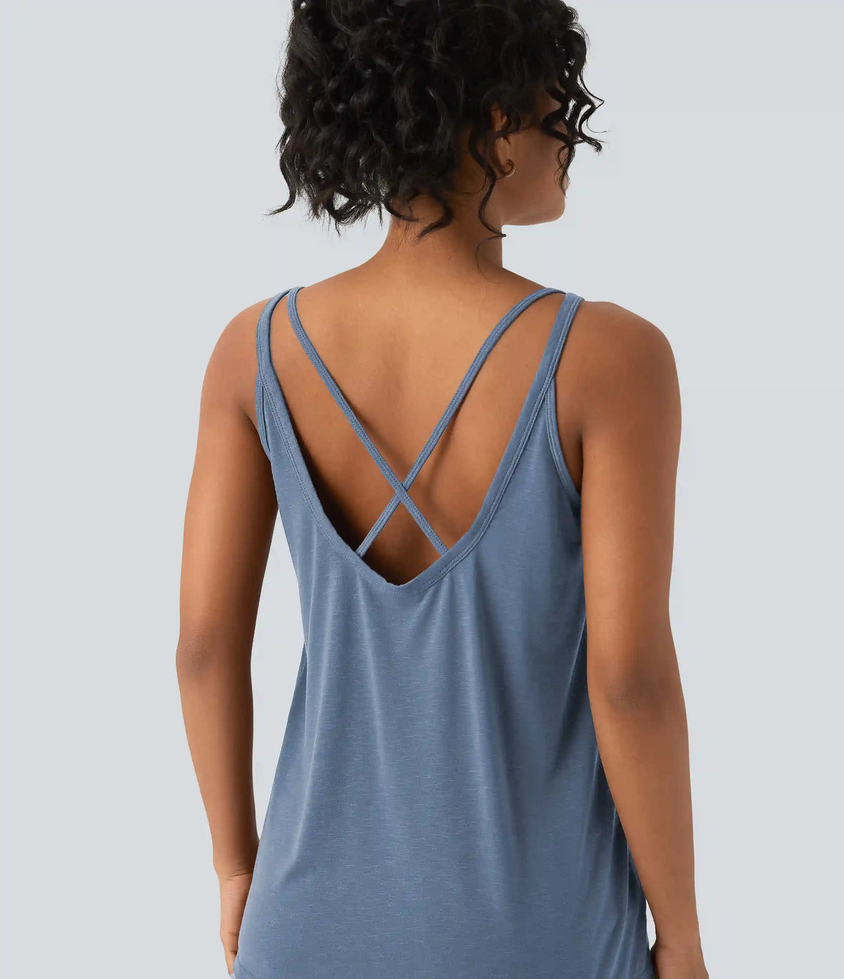 U Neck Relaxed Casual Tank Top