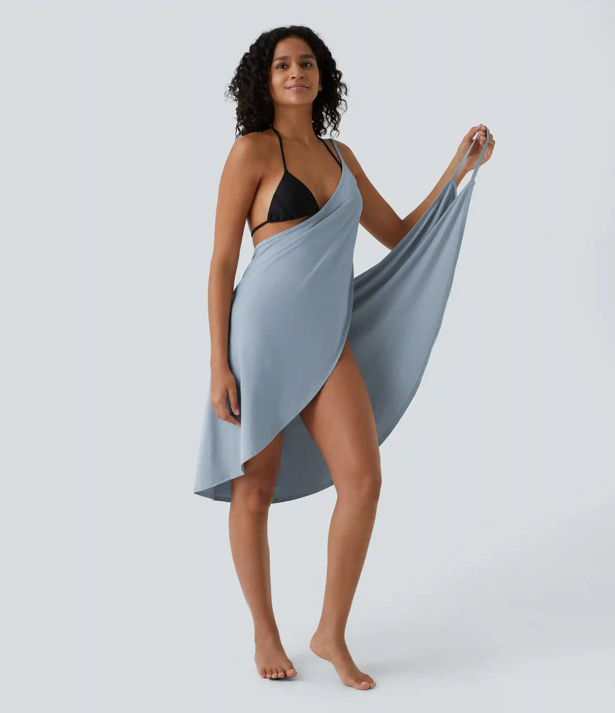 Spaghetti Strap Crossover Cover Up Wrap InstantCool Dress-UPF50+