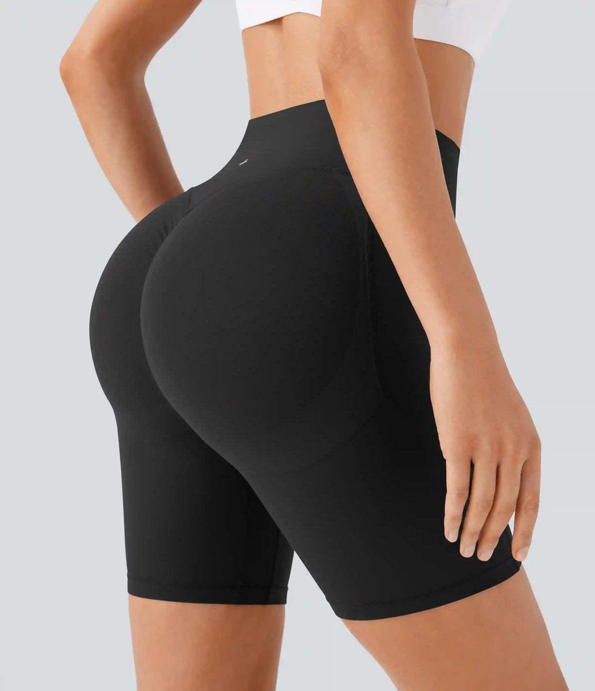 Halara UltraSculpt™ High Waisted Scrunch Butt Lifting Tummy Control Side Pocket Shaping Workout Biker Shorts 7''