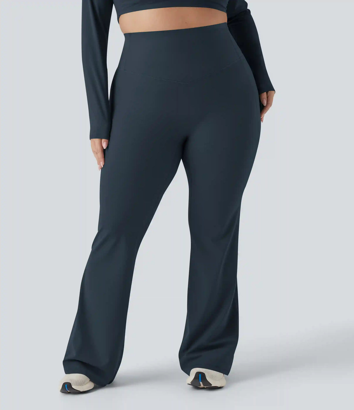 Halara UltraSculpt™ High Waisted Tummy Control Shaping Yoga Flare Plus Size Leggings