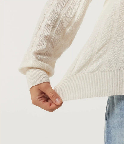 Long Sleeve Color Block Work Sweater