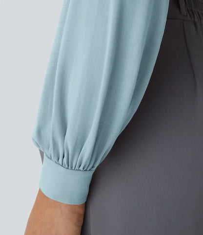 V Neck Long Sleeve Work Bodysuit