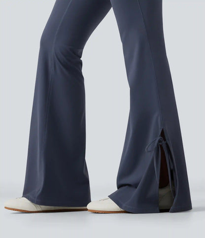 Halara UltraSculpt™ High Waisted Lace Up Flare Yoga Leggings with Pockets