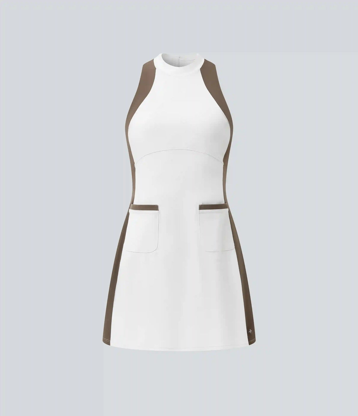 Halara UltraSculpt™ Mock Neck Sleeveless Color Block Mini Golf Dress with Pockets