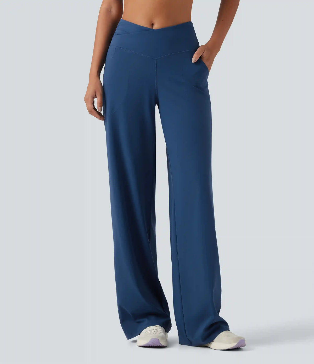 Halara UltraSculpt™ High Waisted Crossover Straight Leg Yoga Pants with Pockets