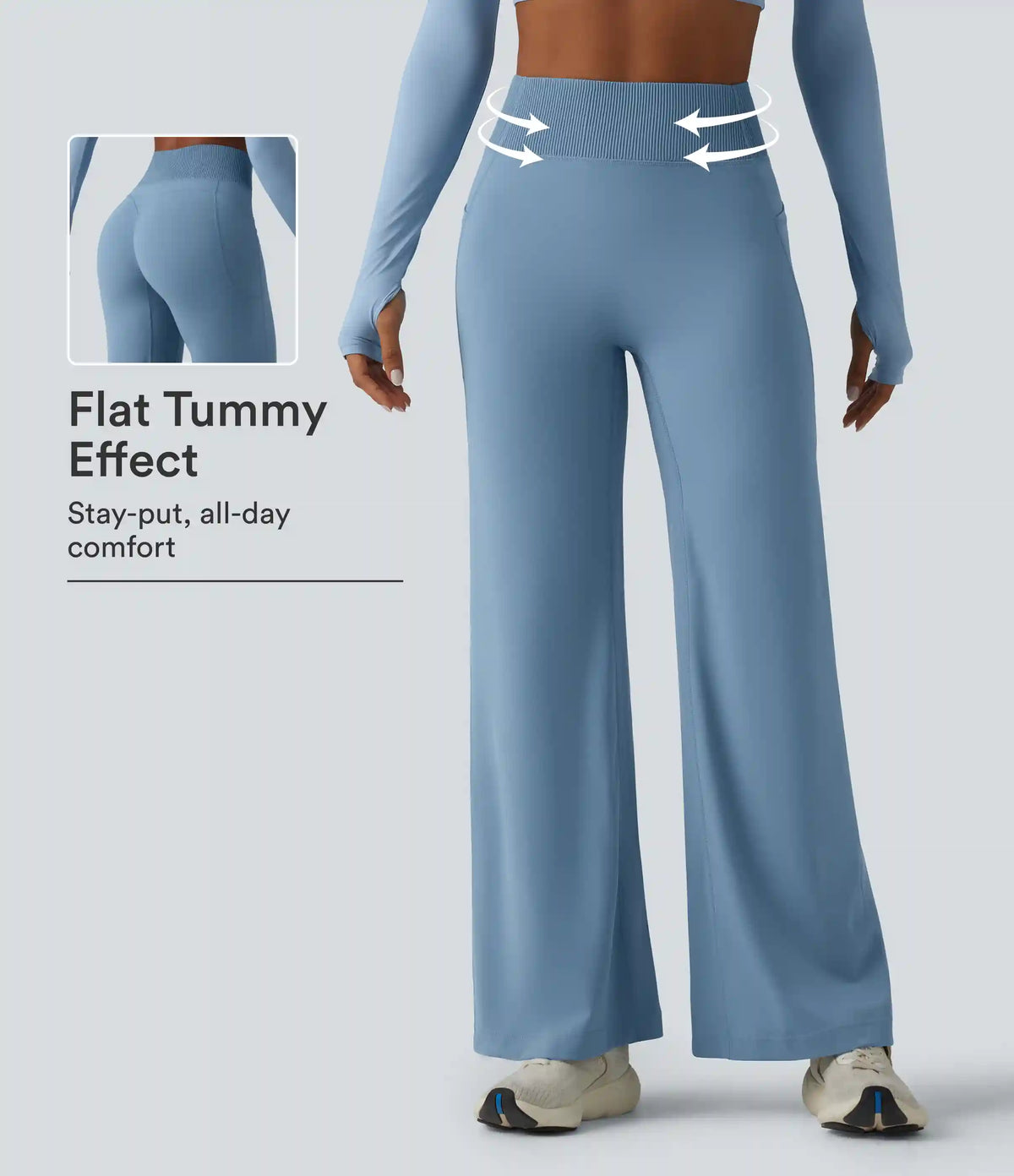 Halara UltraSculpt™ High-waisted Tummy Control Scrunch Yoga Straight-leg Pants with Pockets