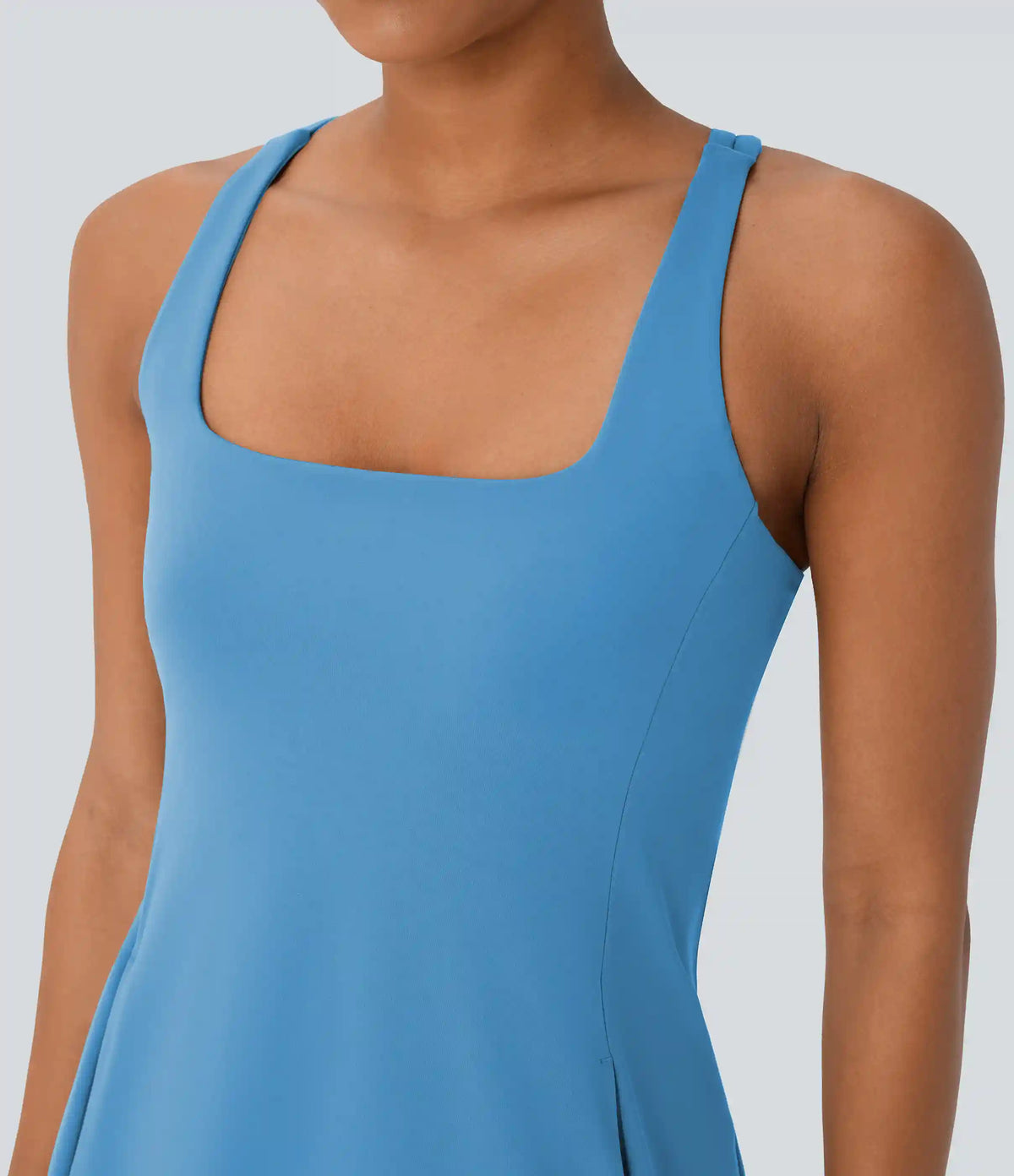 SoftlyZero™ Plush Cut Out Pocket 2-Piece Mini Yoga Active Dress