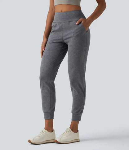 Mid Rise Quick Dry Yoga Joggers with Pockets