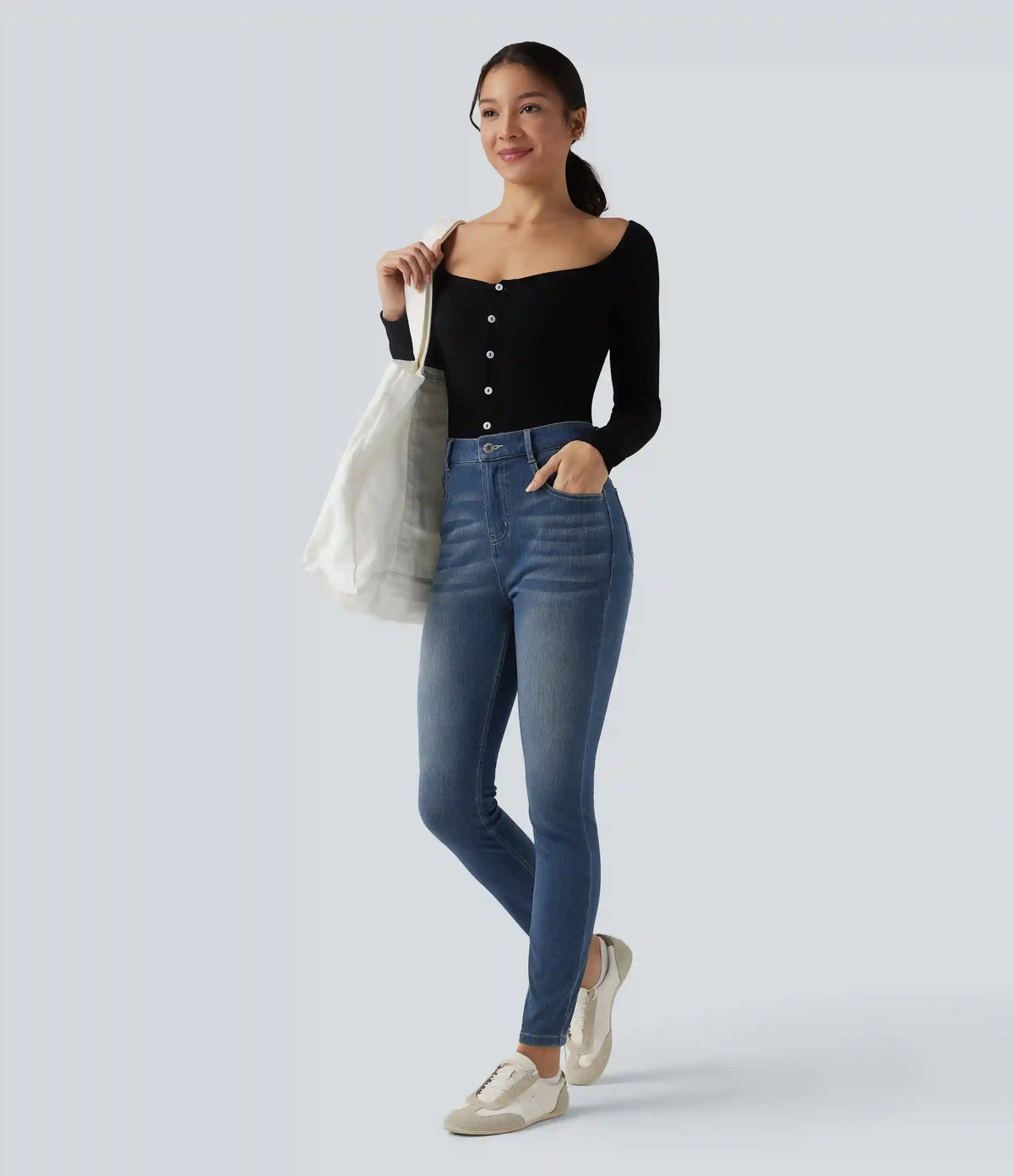 Halara Flex™ High Waisted Casual Skinny Jeans with Pockets