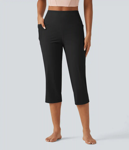Halara UltraSculpt™ High Waisted Tummy Control Straight Leg Capri Yoga Pants with Pockets