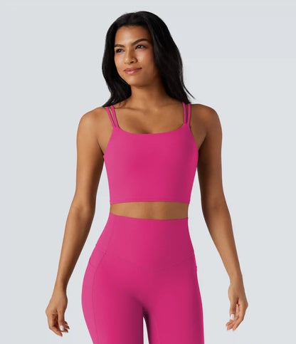 Halara UltraSculpt™ Double Straps Twisted Backless Cropped Yoga Tank Top