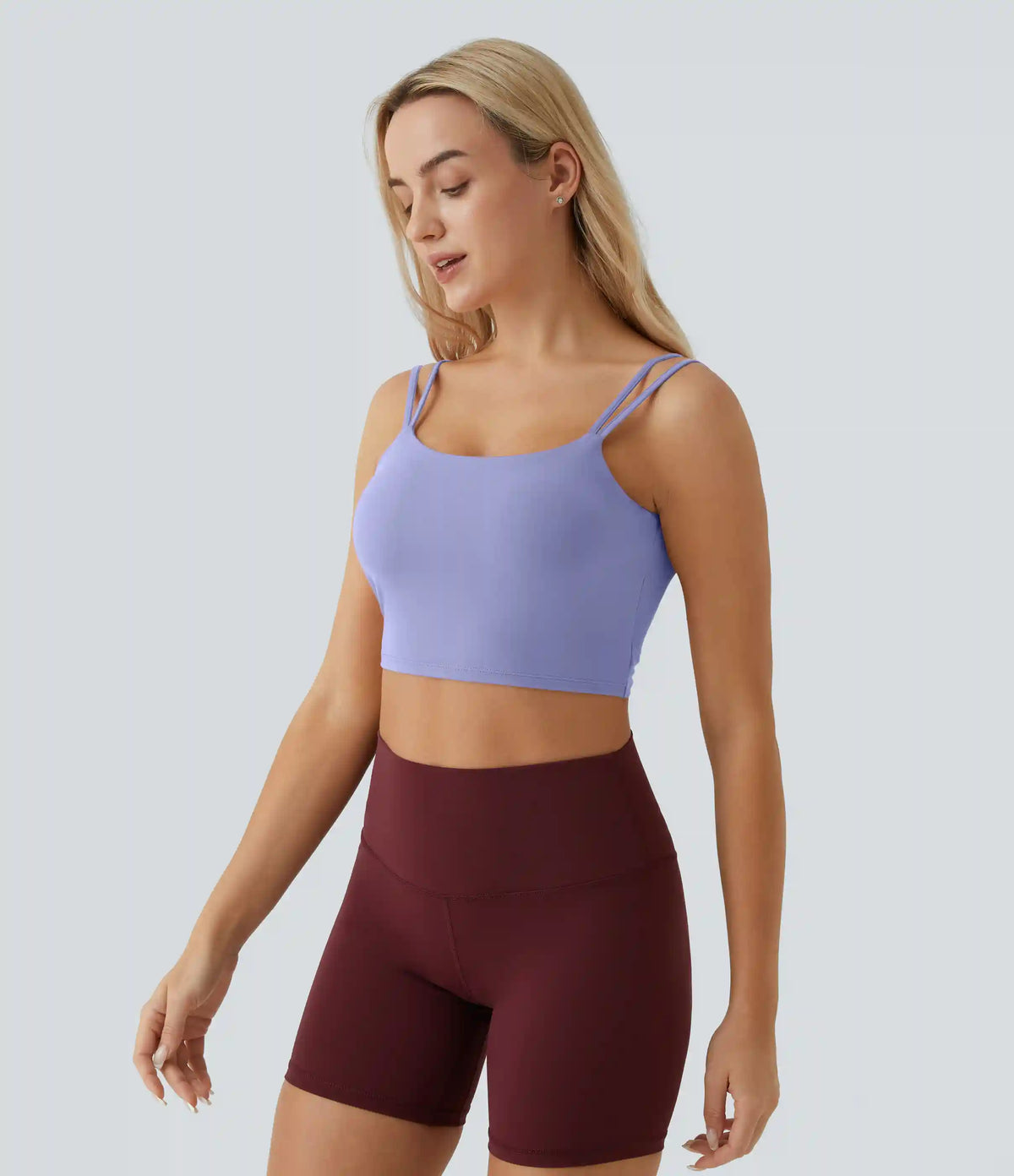 Double Straps Cropped Yoga Tank Top