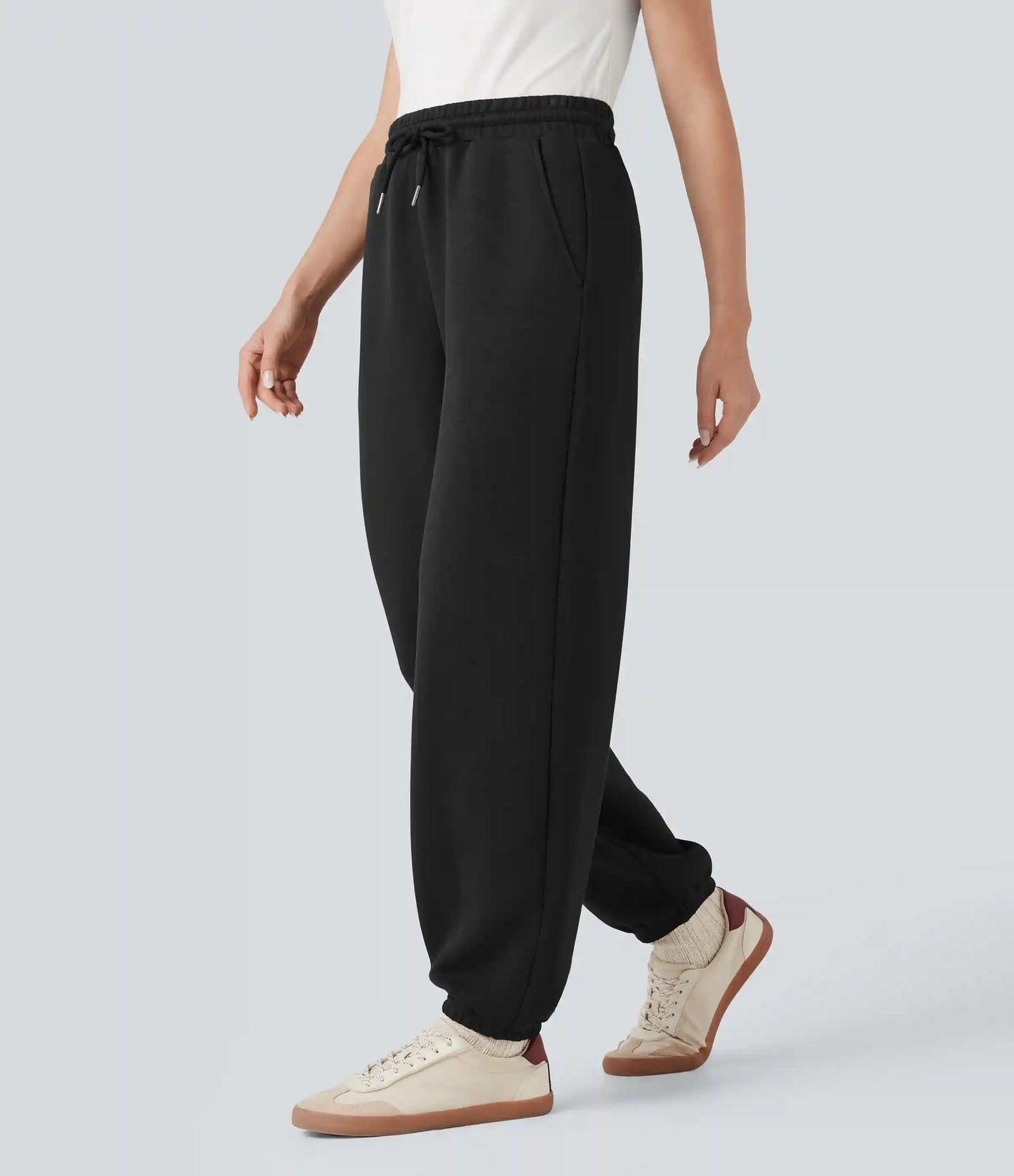 SpacerTek™ Mid Rise Drawstring Casual Joggers with Pockets
