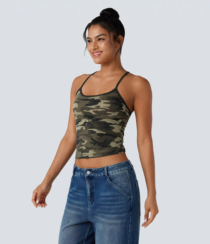 Racerback Camo Casual Tank Top