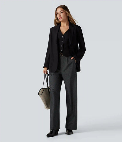 Halara Flex™ High Waisted Straight Leg Stripe Work Pants with Pockets