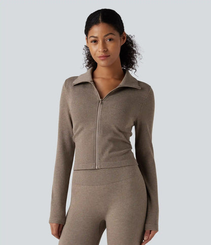 OneForm Seamless Flow Zipper Long Sleeve Yoga Warming Jacket