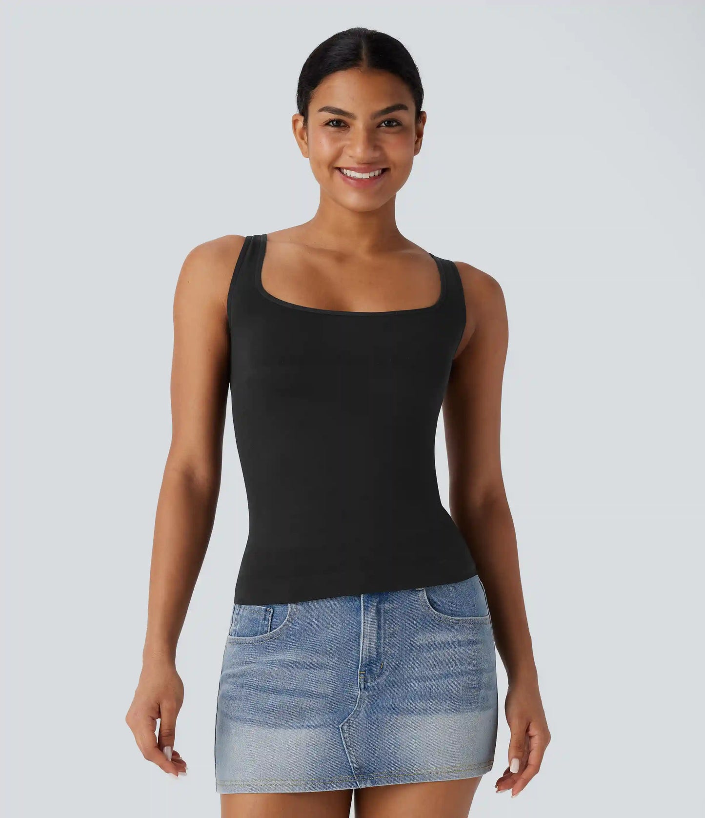 OneForm Seamless Flow Square Neck Lounge Shapewear Tank Top