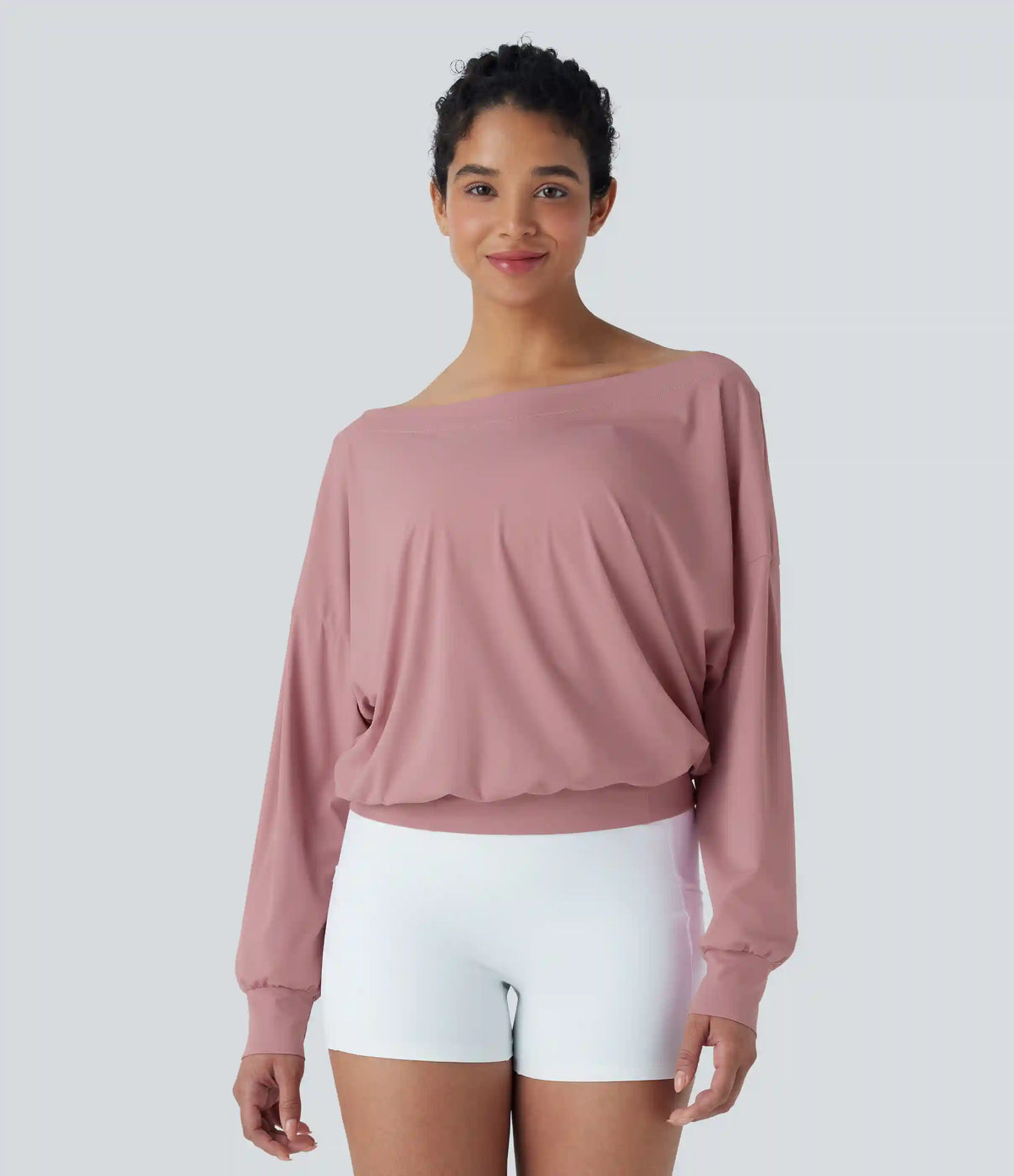 One Shoulder Oversize InstantCool Quick Dry Yoga Sports Top